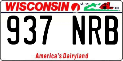 WI license plate 937NRB