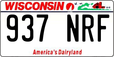 WI license plate 937NRF
