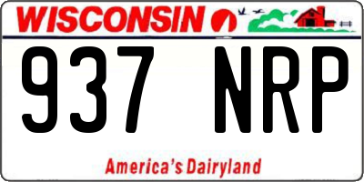 WI license plate 937NRP