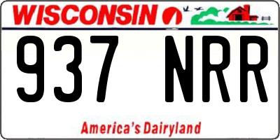 WI license plate 937NRR
