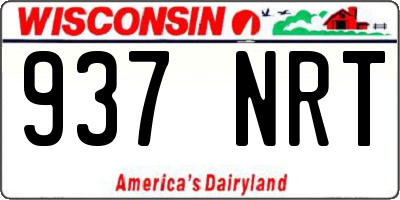WI license plate 937NRT
