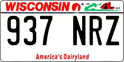 WI license plate 937NRZ