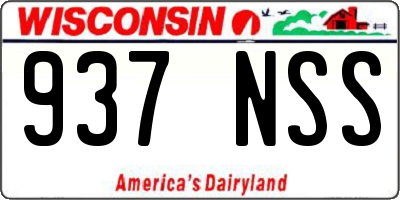 WI license plate 937NSS