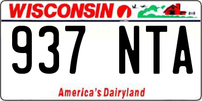 WI license plate 937NTA