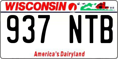 WI license plate 937NTB