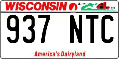 WI license plate 937NTC