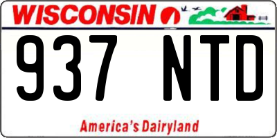 WI license plate 937NTD