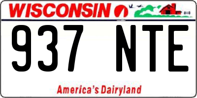 WI license plate 937NTE
