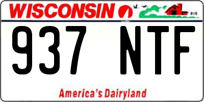 WI license plate 937NTF