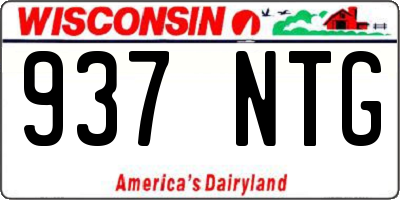 WI license plate 937NTG