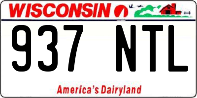 WI license plate 937NTL