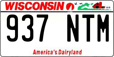 WI license plate 937NTM
