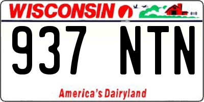 WI license plate 937NTN