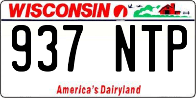 WI license plate 937NTP