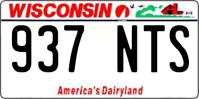 WI license plate 937NTS