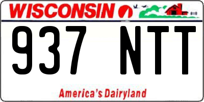 WI license plate 937NTT