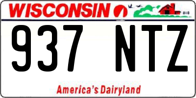 WI license plate 937NTZ