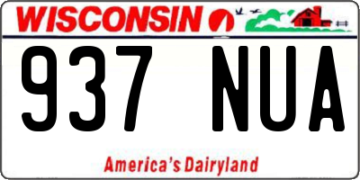 WI license plate 937NUA