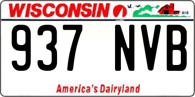 WI license plate 937NVB