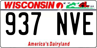 WI license plate 937NVE