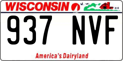 WI license plate 937NVF