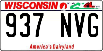 WI license plate 937NVG