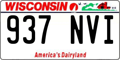 WI license plate 937NVI