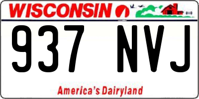 WI license plate 937NVJ