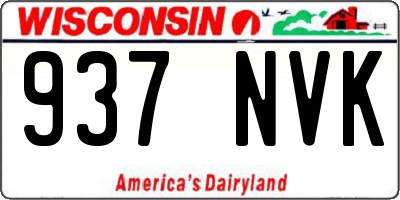 WI license plate 937NVK