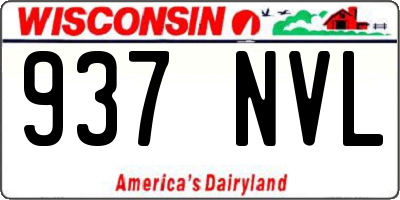 WI license plate 937NVL