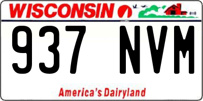 WI license plate 937NVM