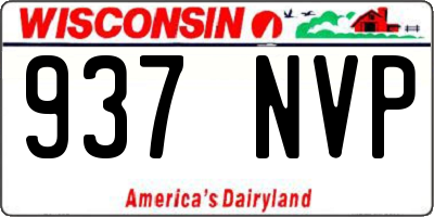 WI license plate 937NVP