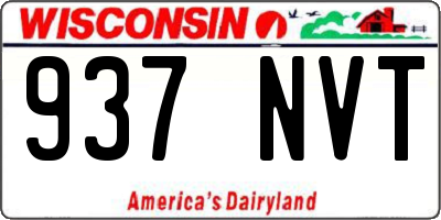 WI license plate 937NVT