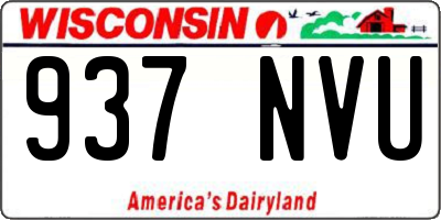 WI license plate 937NVU