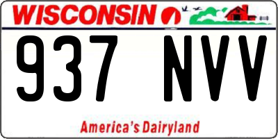 WI license plate 937NVV