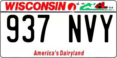 WI license plate 937NVY