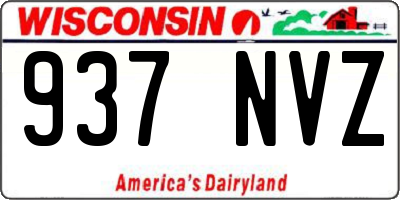 WI license plate 937NVZ