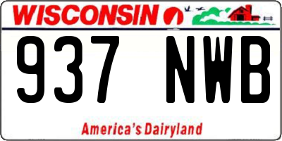 WI license plate 937NWB