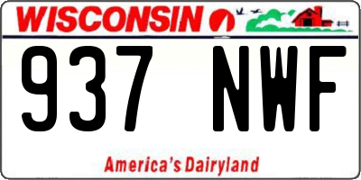 WI license plate 937NWF