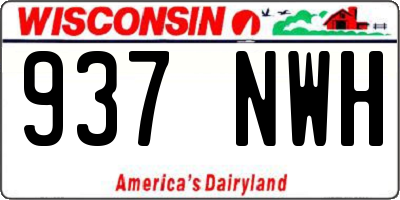 WI license plate 937NWH