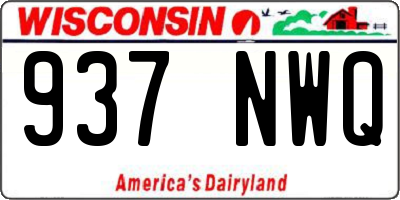 WI license plate 937NWQ