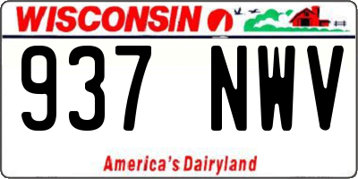 WI license plate 937NWV