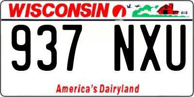 WI license plate 937NXU