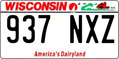 WI license plate 937NXZ