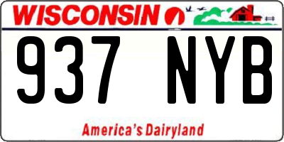 WI license plate 937NYB