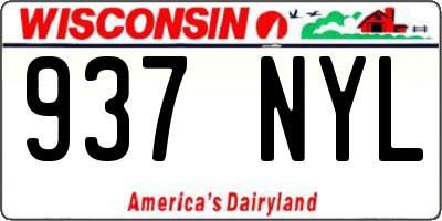 WI license plate 937NYL