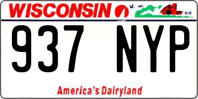 WI license plate 937NYP