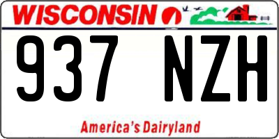 WI license plate 937NZH