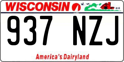 WI license plate 937NZJ