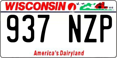 WI license plate 937NZP